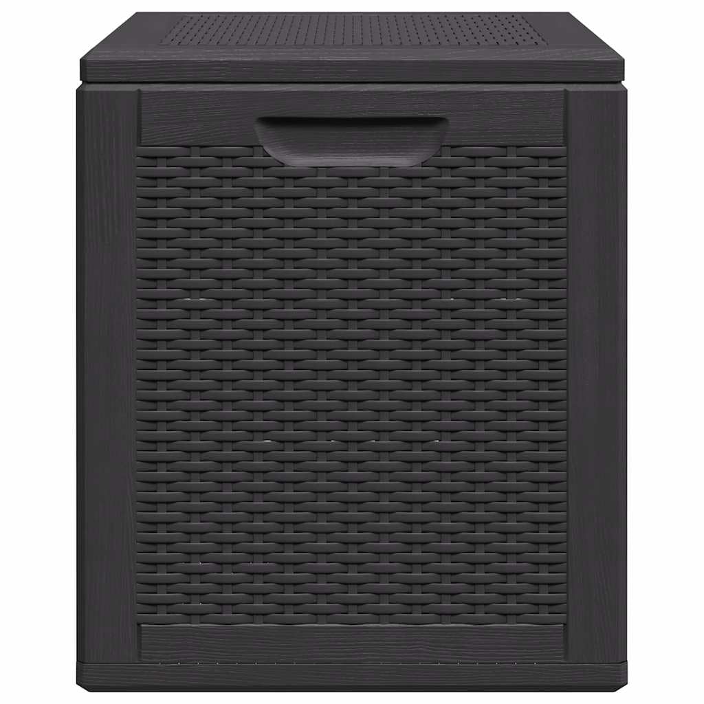 Hothingwell Schowek ogrodowy 90 l, czarny PP Rattan