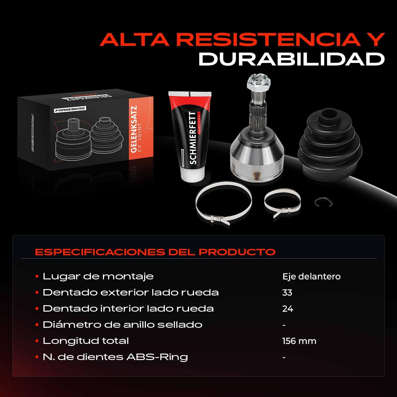Frankberg Kit junta homocinética del lado la rueda delantera 93182543 | Compatible con: Astra Classic A04, Astra H A04, Astra J Saloon, Astra Classic Berlina A04, Astra H GTC A04, Astra J P10