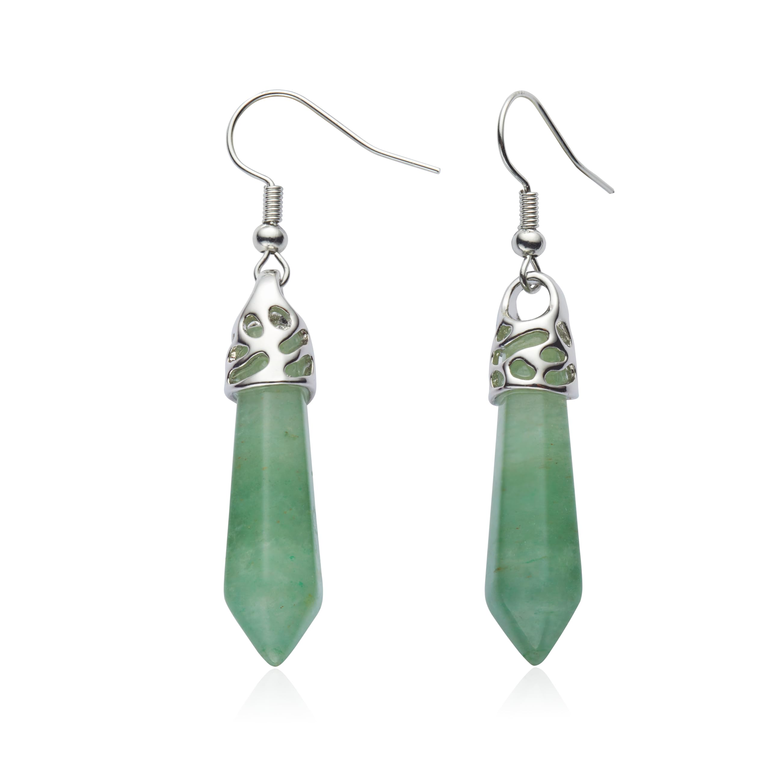 Jade Earrings for Women Genuine - Handmade Jewelry - Light - Dark - Green Stone and Silver - Drop -Dangle - Dangling - Natural Stone - Unique Gifts for Women- Anniversary Wife Gift - Teacher Appreciation - Graduation -Back to School