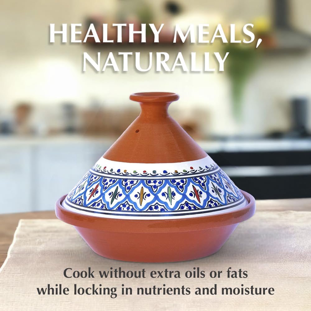 Kamsah Tagine Pot - Authentic Moroccan Clay Cookware -5 Kamsah Tagine Pot - Authentic Moroccan Clay Cookware -5