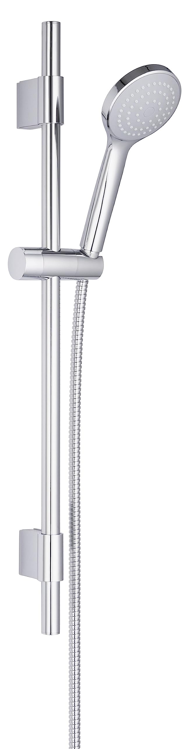 Set de ducha TRÍO POLA: teleducha 1 chorro + flexible inox 1,5 m + barra de ducha cromada regulable | Diseño funcional y resistente | EUROSANIT