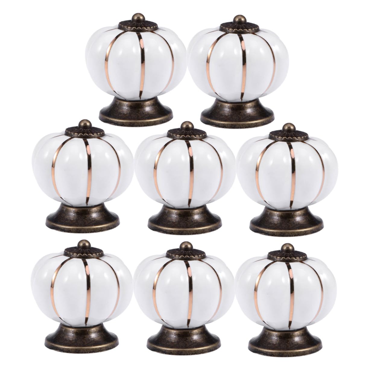 8 Pezzi Di Maniglie In Ceramica A Forma Di Zucca Maniglie Per Cassetti Vintage Ferramenta Da Cucina Per Mobili Pomelli Per Cassettiere Pomelli Per Mobili In Porcellana