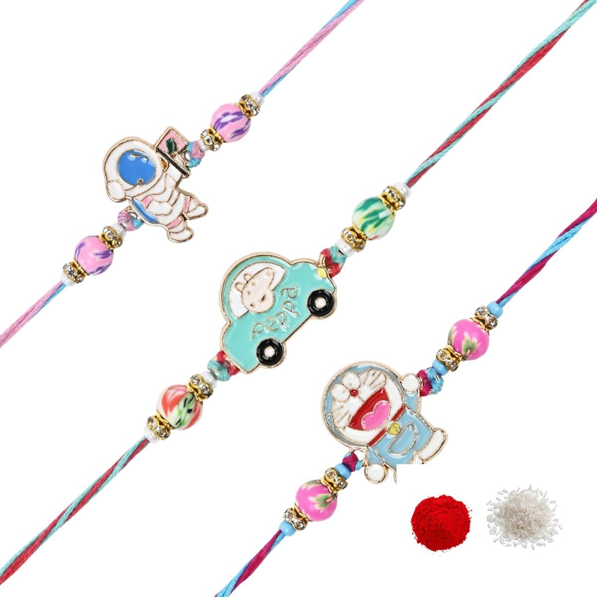 I Jewels Fancy Cartoon Kids Combo Rakhi With Roli Chawal & Rakshabandhan Card for Bro/Brother/Bhai (R201-204-208) (Set Of 3) (B0D8BP24DJ) Amazon Price History, Amazon Price Tracker