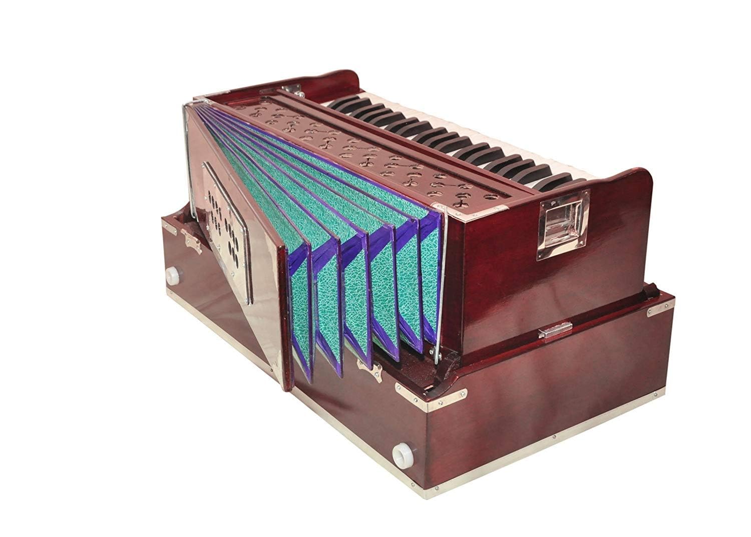 Folding Harmonium With 42-Keys, 9 Stopper,7 Bellow, Two Reed(Bass-Male), 3.5 Octave, Coupler, Chudidaar With Free Paaded Carry Bag-image-38