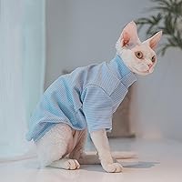 Vista 3 de Sphynx - Camisa de forro polar cálida para gatos, cuello alto, ropa térmica sin pelo para Sphynx, Devon, ropa de gato de Cornualles y gatitos