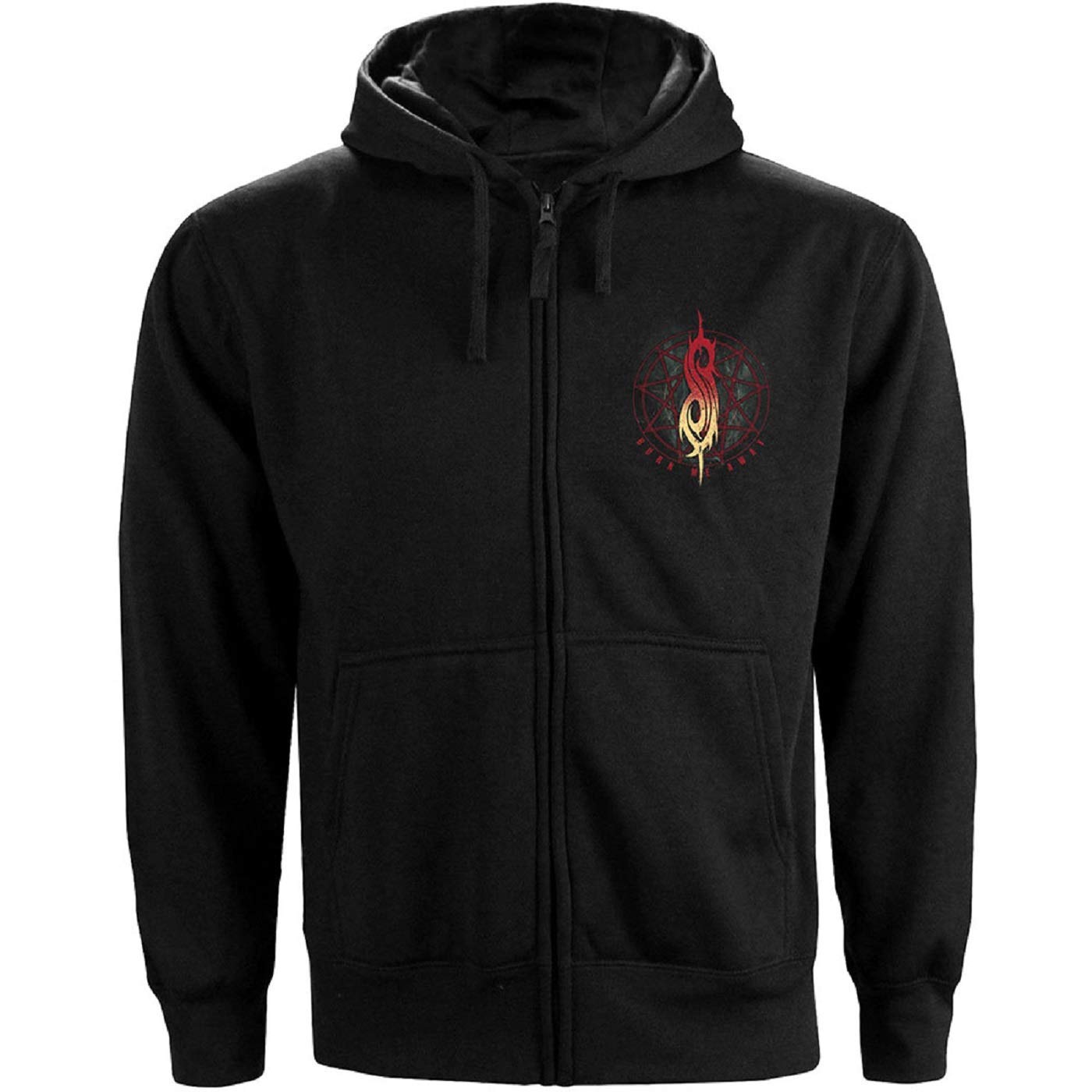 Slipknot Men's Black Hoodie Burn Me Away Band Logo Official Unisex Zipped S