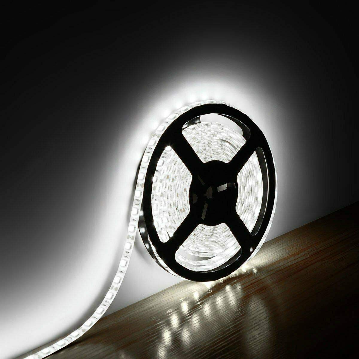 JnDee Full Kit Cool White 5 Metres DIMMABLE LED Strip Tape +Transformer/Power Supply + Touch Dimmer Flasher with 8 Dynamic Modes and 10 Level of Brightness