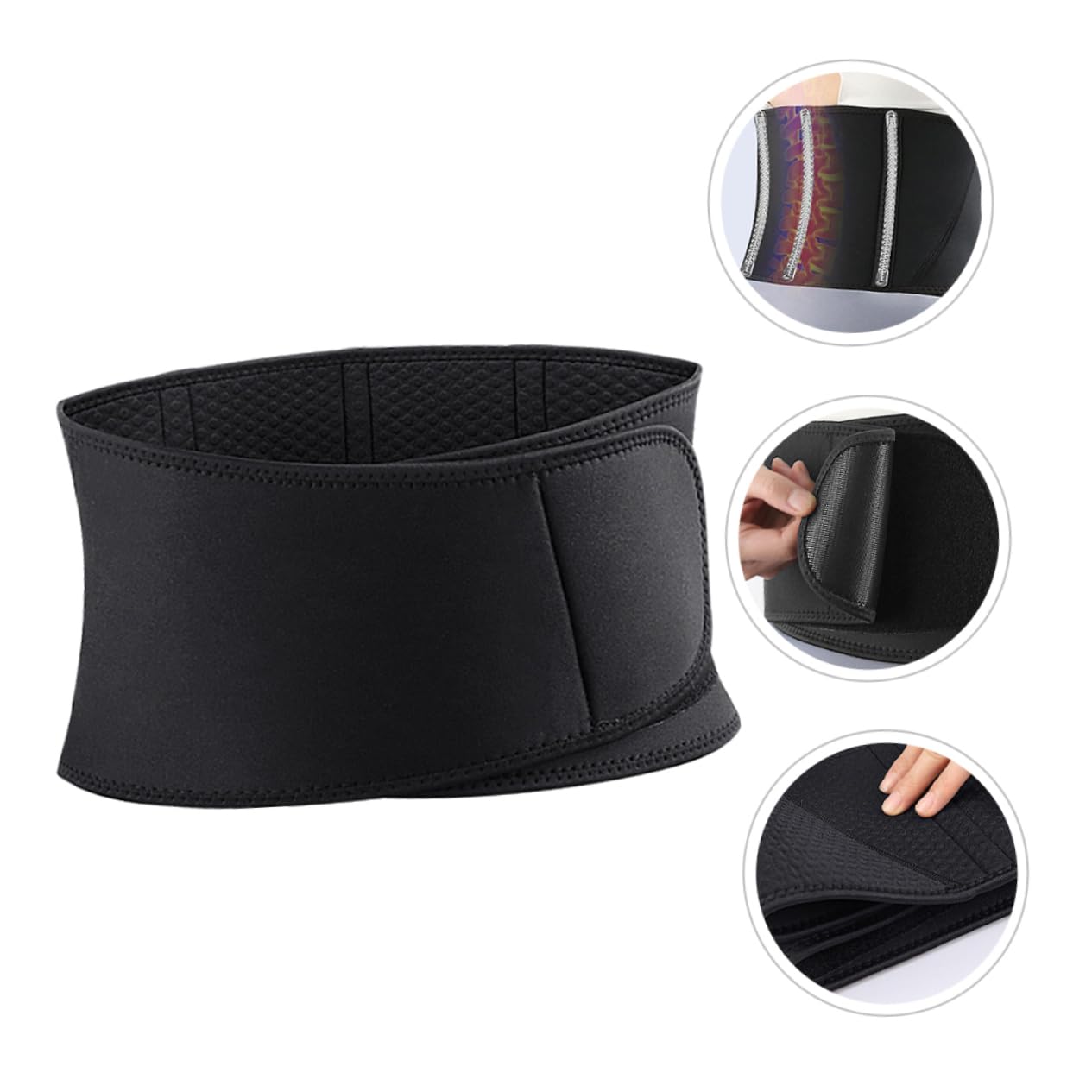 BRIGHTFUFU Sports Waist Support Belt for Running Yoga Jump Rope Abdominal Belt for Women Core Stability Lower Back Support for Fitness Enthusiasts Black