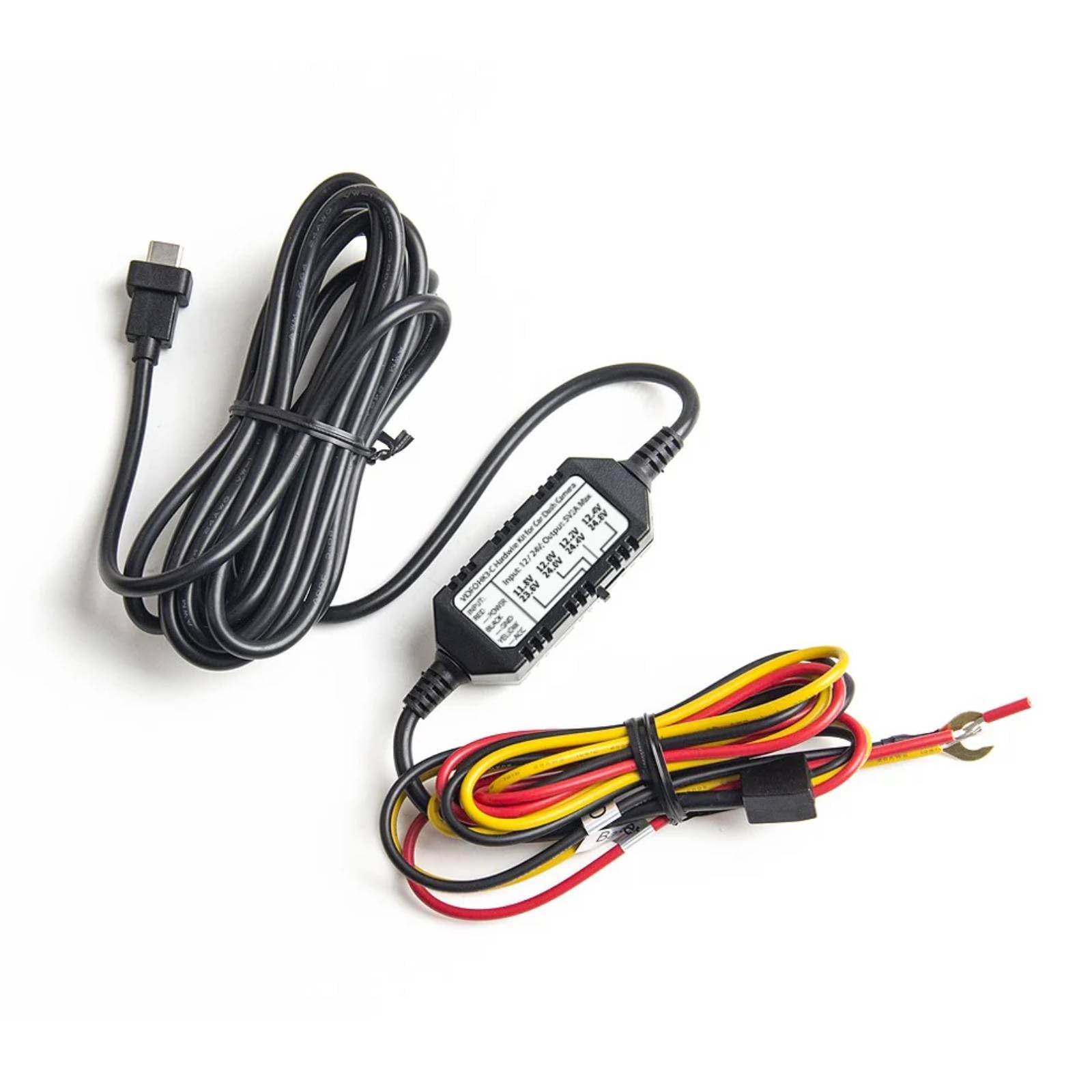 VIOFO HK3-C Acc Hardwire zestaw, 4 m, zestaw twardych przewodów USB-C do kamery samochodowej A139 / A139 Pro, ochrona przed niskim napięciem