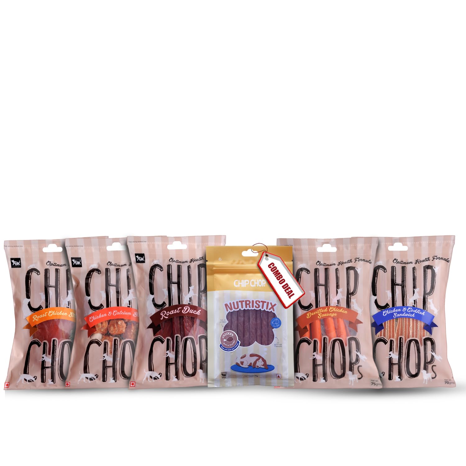 Combo of Chip Chops Chicken Nutristix Treats and Chip Chops Multi Favor Protein Rich Dog Snacks for All Dog Breeds (Pack of 6) (B0C8B6KXYB) Amazon Price History, Amazon Price Tracker