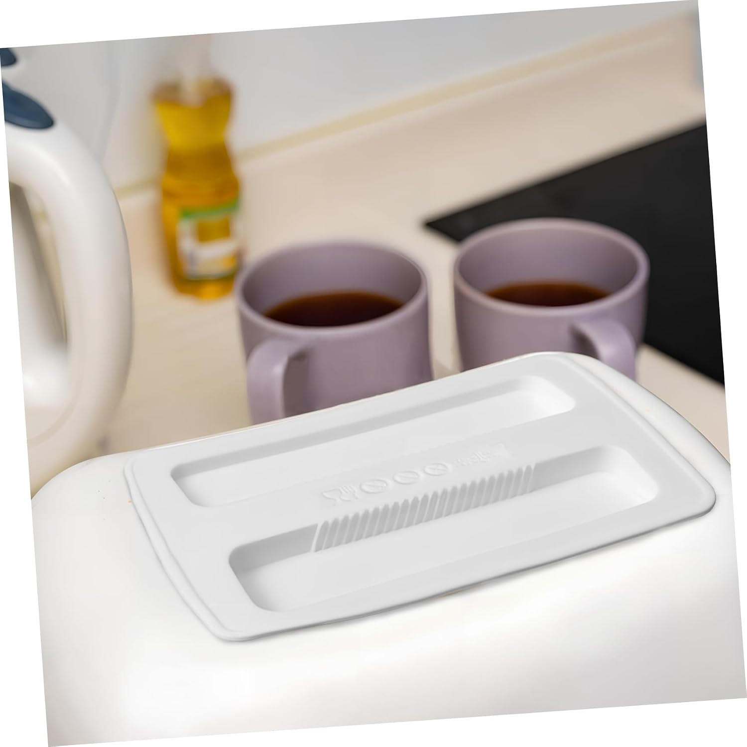 2 Pcs Silicone Toaster Covers for Bread Maker, White