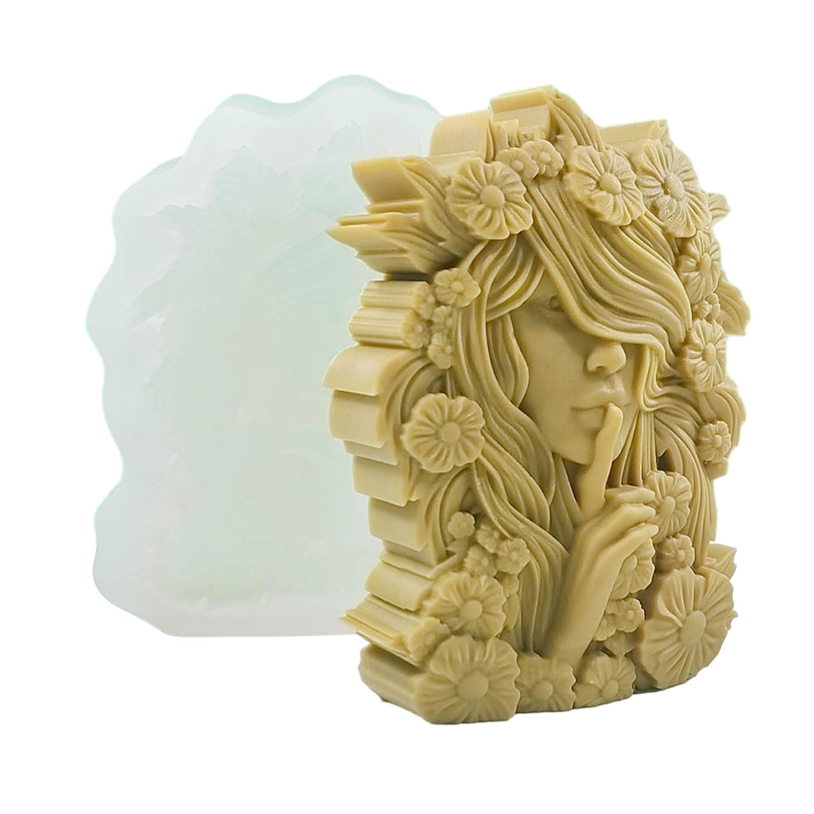 Moule en silicone 3D en forme de fée - Outil de fabrication de gâteaux en plâtre et de savon - Facile à nettoyer