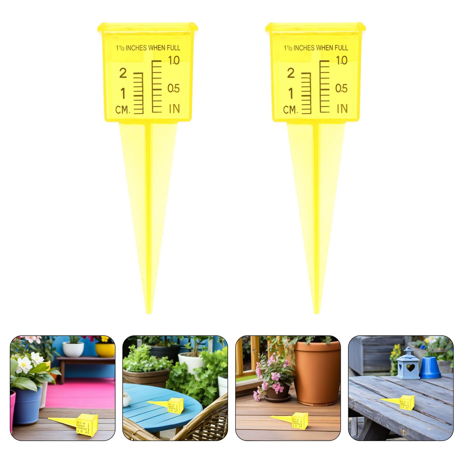 POPETPOP Pluviometro da Esterno in Plastico per Giardino e Cortile, Strumento di Misurazione Preciso per Pioggia, per Giardinieri e Proprietari di Casa