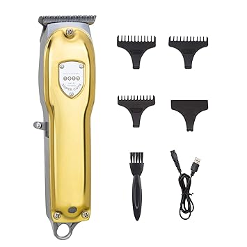 Hair Clippers for Men Zero Gapped Trimmer Cordless Electric T-blade Trimmer Waterproof Rechargeable Hair Grooming Trimmer with 1/2/3mm Limited Comb