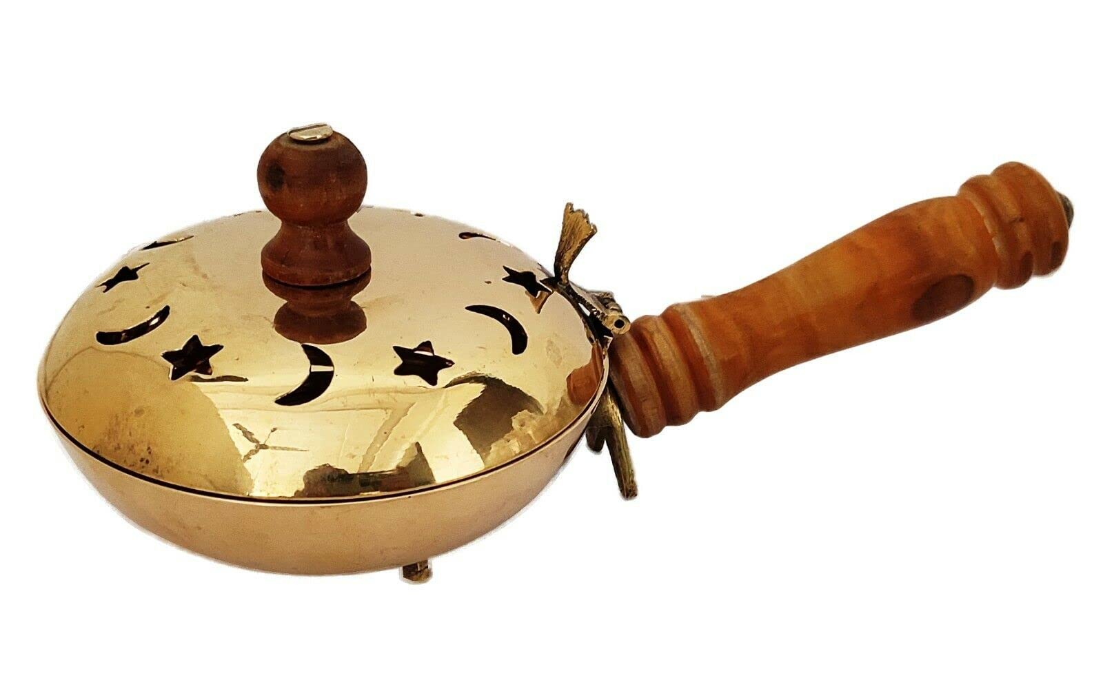 Encens de charbon dhoop lohban sambrani : brûleur métallique avec poignée