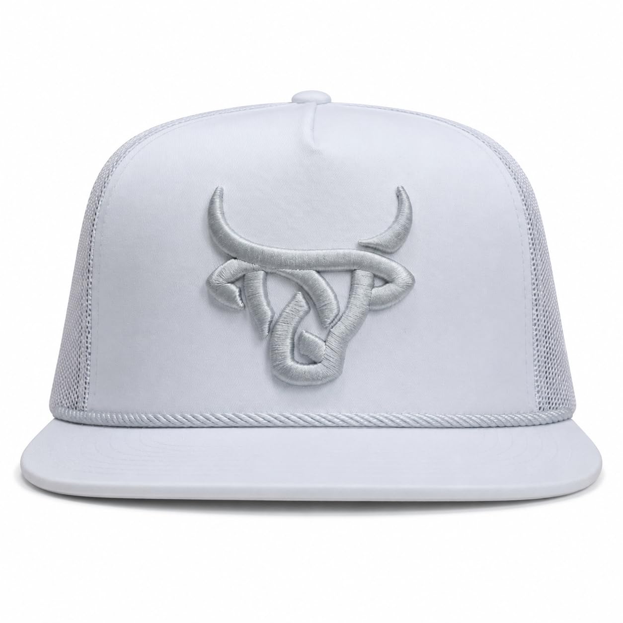Lost Calf White 3D Logo Cattle Rope - Hats Cap