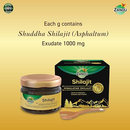 Miniatura 3 de Zandu Resina Shilajit pura del Himalaya, 0.71 oz (paquete de 1), natural y ayurvédica  Ayuda a mejorar la fuerza y la resistencia, mantiene el