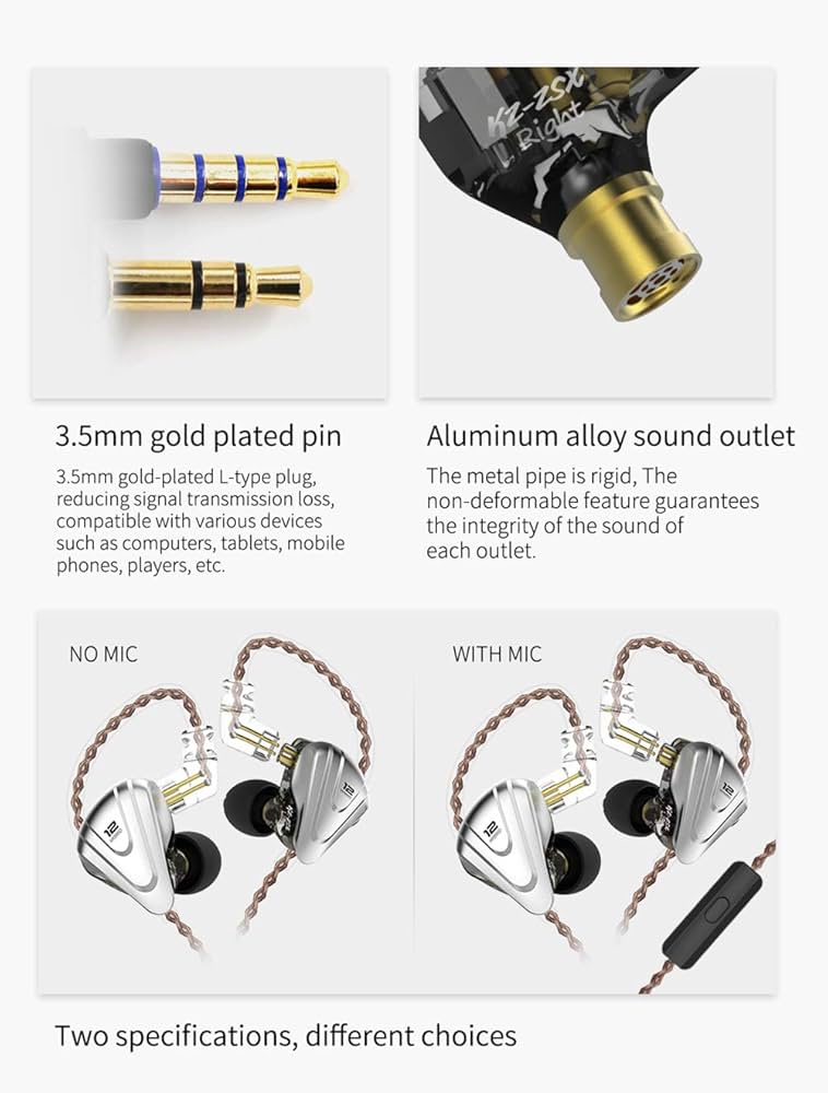 【iem】NLINE Amazon.com: in-Ear Monitors, KZ ZSX 1DD+5BA Hybrid HiFi