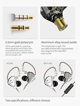 Amazon.co.jp: KZ ZSX 1DD+5BAハイブリッドHiFiステレオノイズ