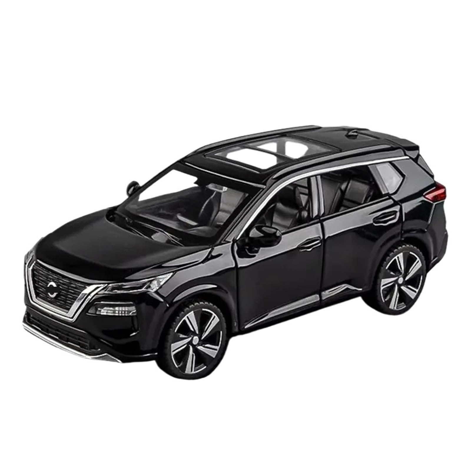 SYOEUR 1:32 For Nissan X-TRAIL SUV Alloy Car Model Die-cast Metal Off-road Vehicle Simulation Sound And Light Toy Gift Hobby Vehicles Playgame Kit(Black)