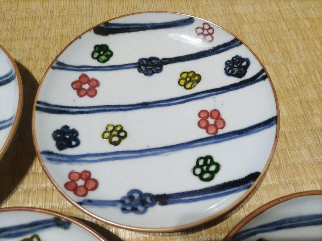 上田恒次　赤画梅文　皿（5枚）径18.5㎝　共箱　河井寛次郎・富本憲吉 Yahoo!オークション -「上田恒次」(陶芸) (工芸品)の落札相場