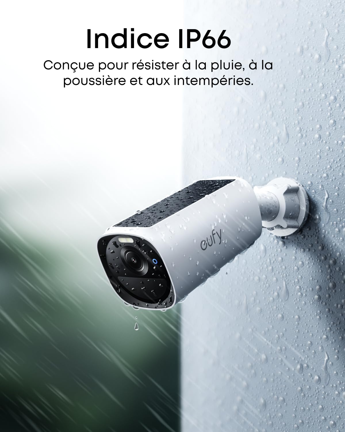 eufy Security eufyCam E40,caméras de sécurité solaires sans Fil pour l’extérieur, 2K avec Panneau Solaire intégré, Vision Nocturne MaxColor,mémoire Extensible, sans Frais d'abonnement mensue