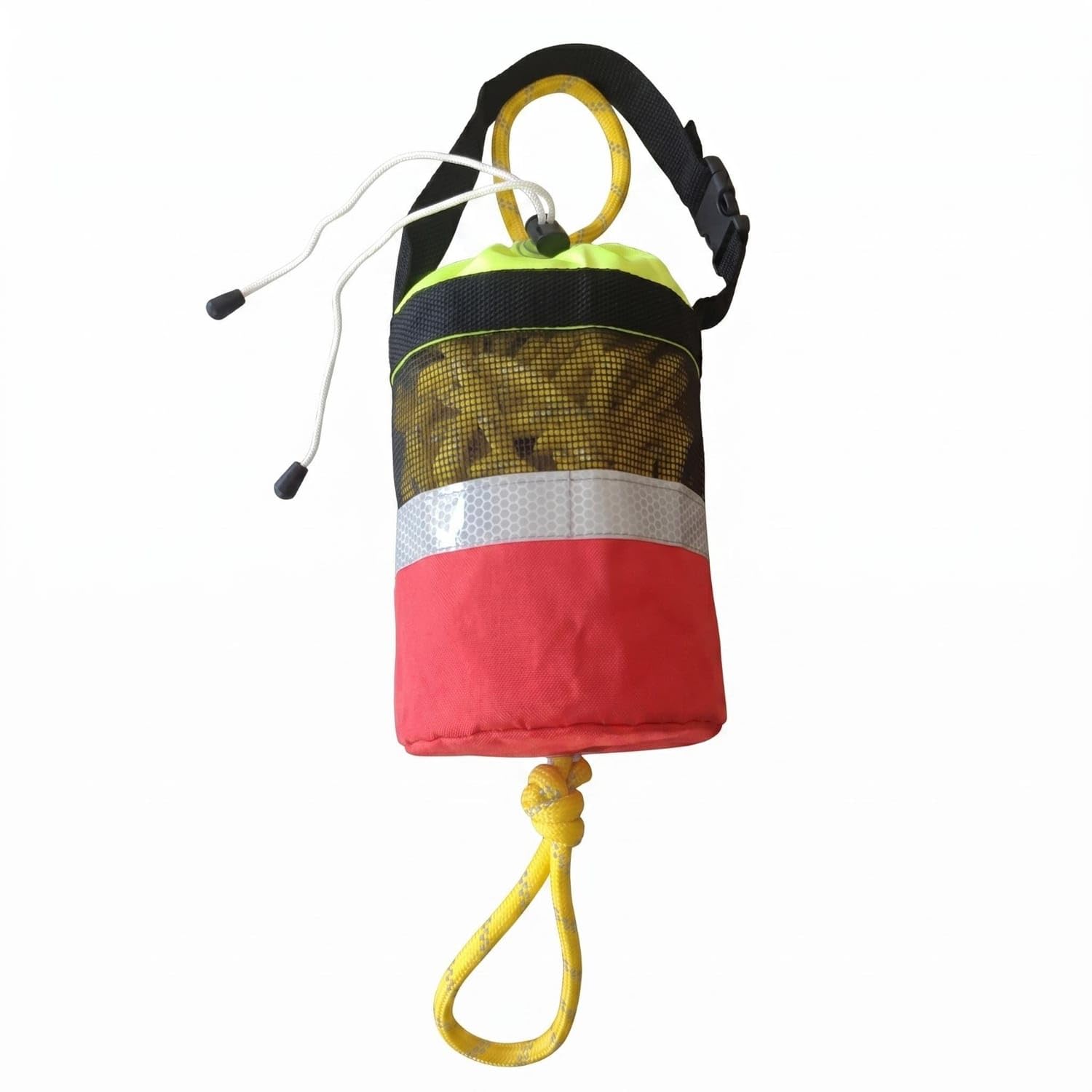 TRENDYNEST Reflective Band Water Rescue Throw Bag Drawstring Opening Rope Throw Bag Oxford Cloth Safety Gear Soft Bottom, 16M, Orange Reflective-picture-21
