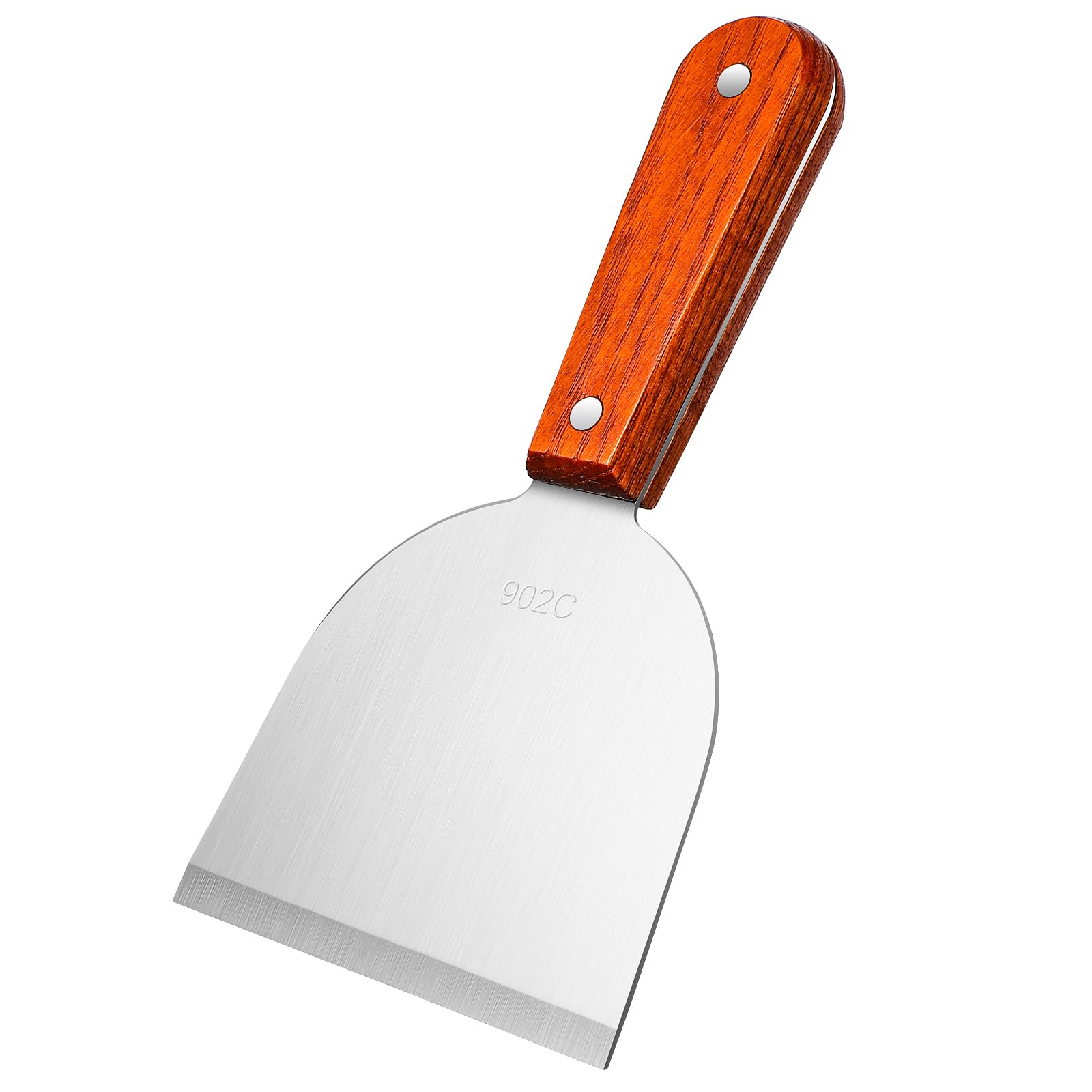 UPKOCH Spatola Pizza Triangolare in Acciaio Inossidabile Raschietto tagliapasta con Manico Pancake Spatola Turner per Barbecue Grill Cottura 19 x 10,3 cm