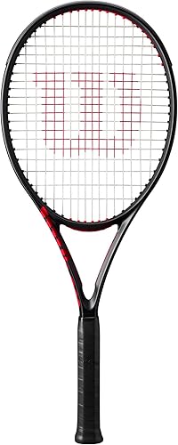 Wilson Clash 100 V3 - Raqueta de tenis de rendimiento para adultos, tamaño de agarre de 2-4 14 pulgadas, ensartada con Sensation 16 Natural en