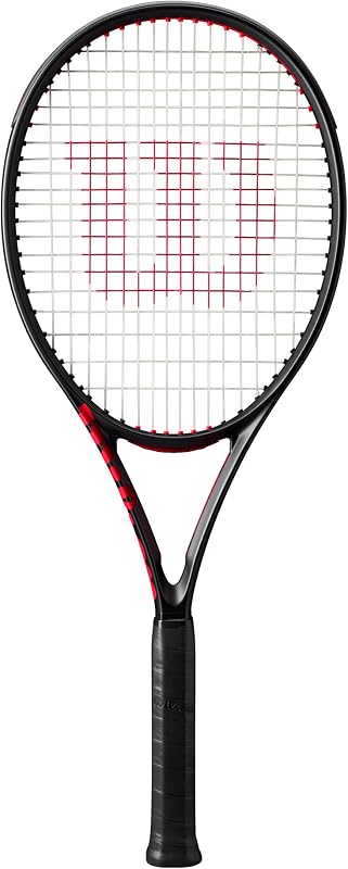 Wilson Clash 100 V3 Strung Adult Performance Tennis Racket - Grip Size 2-4 1/4", Strung with Sensation 16 Natural at Mid Range Tension