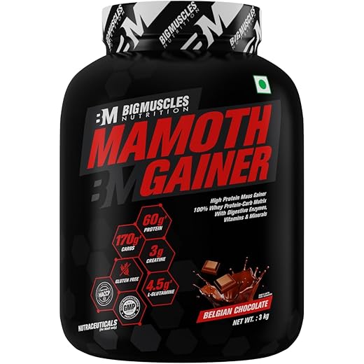 Bigmuscles Mammoth Gainer Powder Belgian Chocolate 3Kg