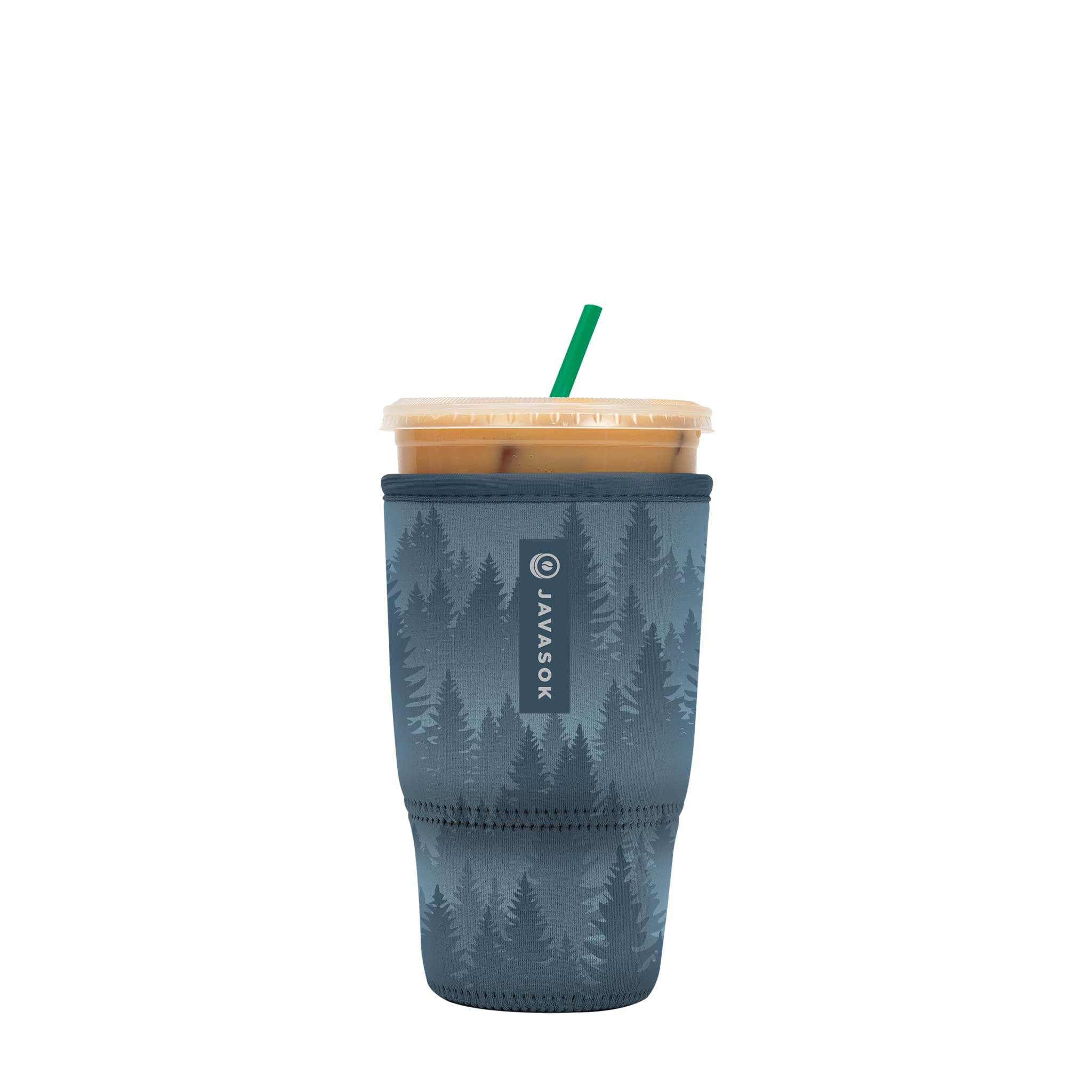 Sok ItJava Sok Iced Coffee & Cold Soda Insulated Neoprene Cup Sleeve (Foggy Woods, Large: 30-32oz)