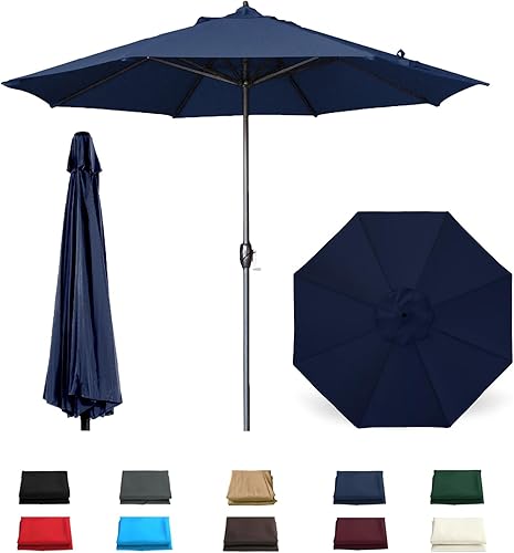 Sombrilla de patio al aire libre, toldo de repuesto para sombrilla de mercado al aire libre, sombrilla de patio para mercado de 9 pies, cubierta de