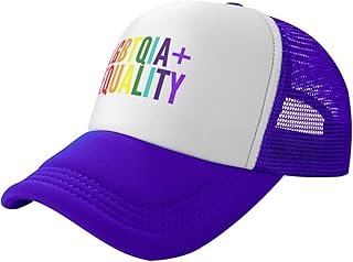 Haebfsl Lgbtqia Equality Hurts No One Baseball Hats for Men Adjustable Dad Hat Gift for Men/Women Trucker Cap Purple