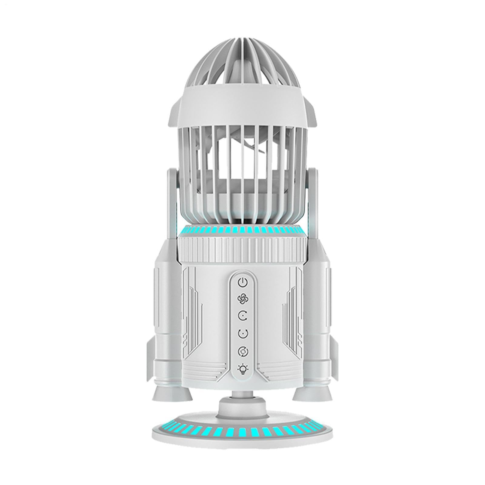 Ventilateur de bureau et refroidisseur d'air fusée rechargeable avec brume