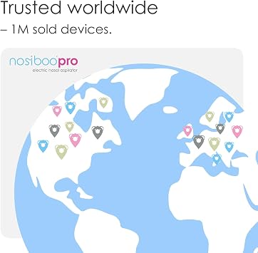 Nosiboo Pro Nasal Aspirator for Babies | Electric Nose Sucker | Made in EU | Adjustable Suction Power | Premium Quality | Award-Winning Design (Blue, 7,8x6,38x6,77 Inch)