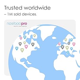 Nosiboo Pro Nasal Aspirator for Babies | Electric Nose Sucker | Made in EU | Adjustable Suction Power | Premium Quality | Award-Winning Design (Blue, 7,8x6,38x6,77 Inch)