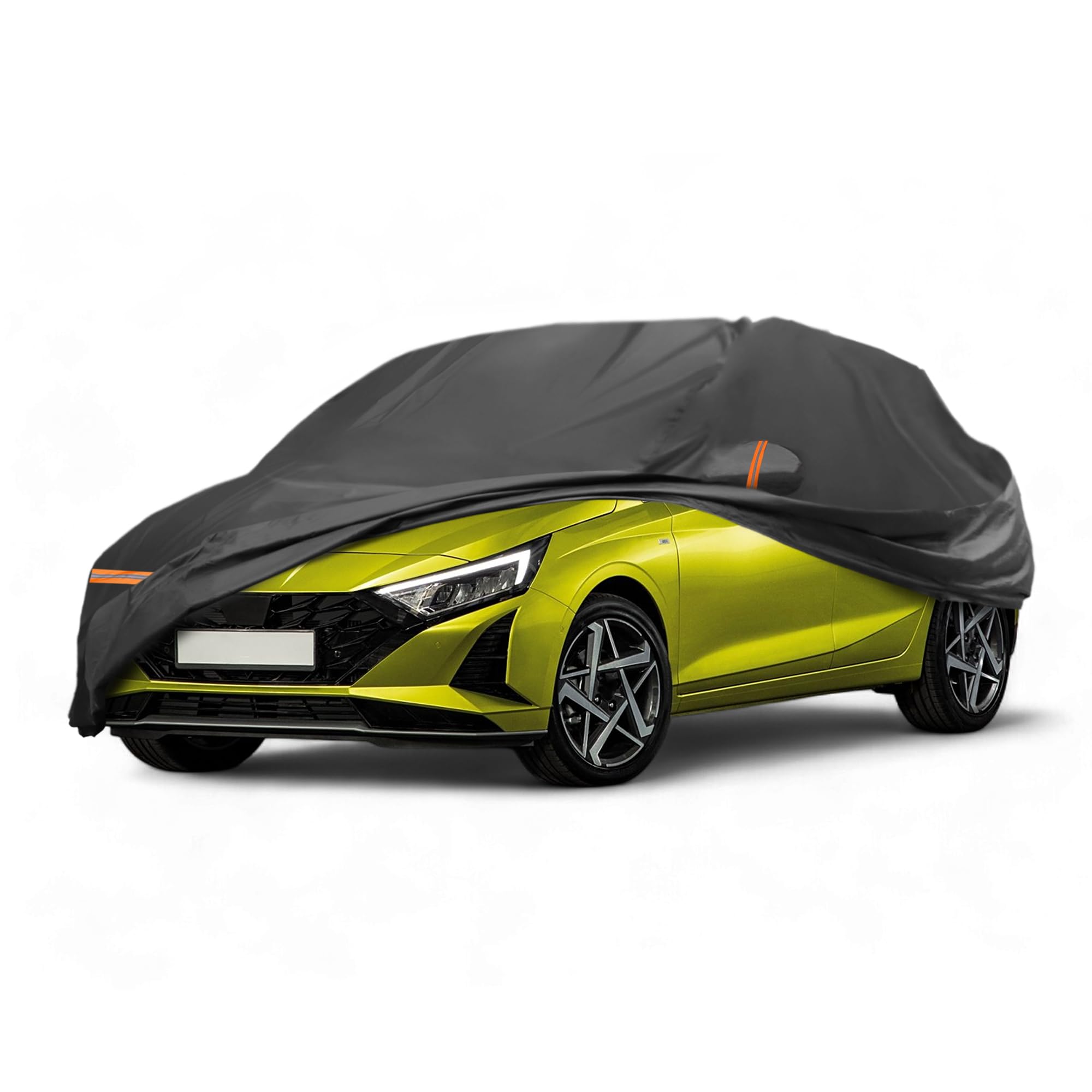 A ABSOPRO Funda De Coche para Hyundai I20 14-21 1Pc | Color Negro, Material Peva Y Algodón Spunlace, Para Todo Clima, A Prueba De Viento, Uso Exterior
