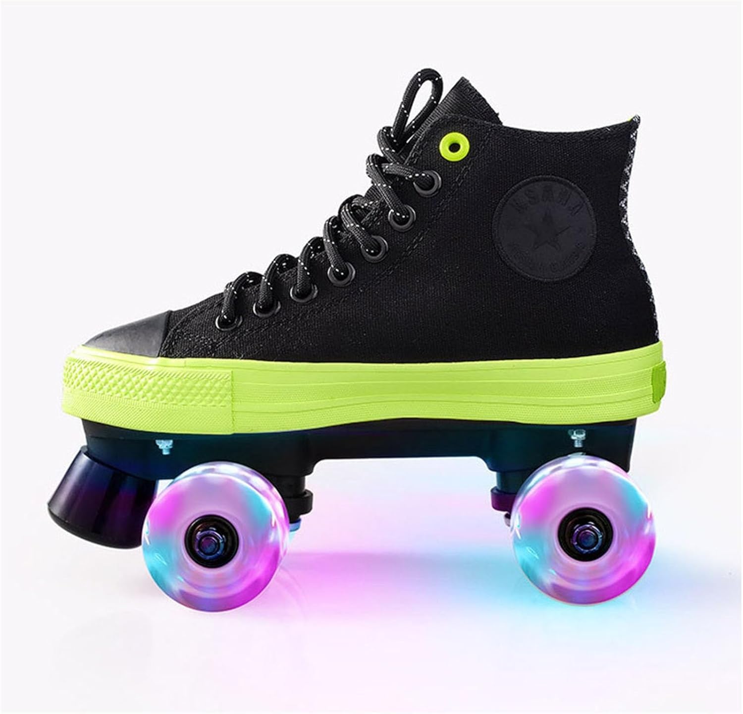 Patines De Ruedas De Mujeres Y Hombres Patines De Lona para Adultos Patines Quad Transpirables Casuales Zapatos De Rollo para Exteriores E Interiores