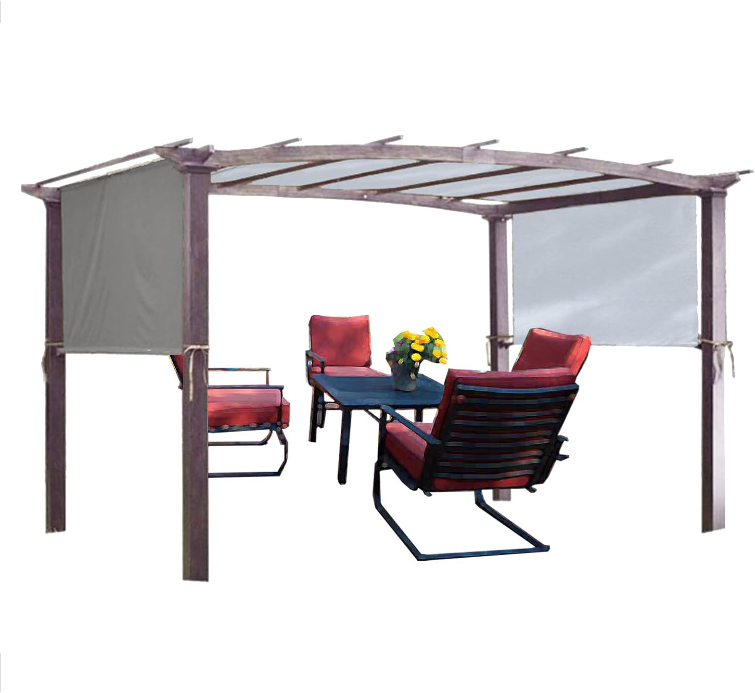 Outdoor Shade Universal Replacement Pergola Canopy Shade Cover, Garden Supplies, Sturdy Durable Replacement Awning, Replacement Cover for Terrace, Porch, Courtyard, Spare Gazebo