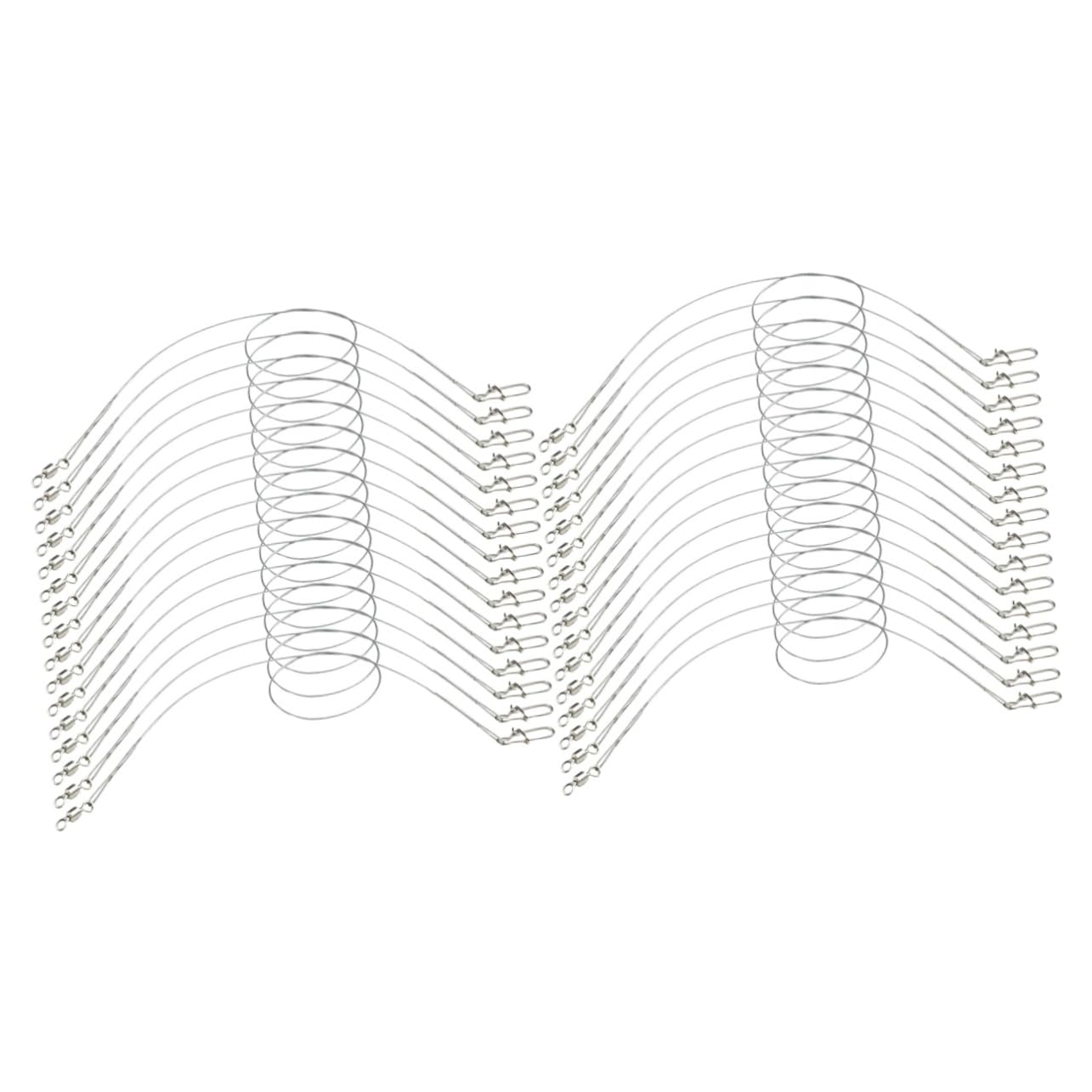 BESPORTBLE 2sets Fishing Accessories Tackle Box Salt Water Fishing Leader Metal Fishing Wire Kit 24pcs*2