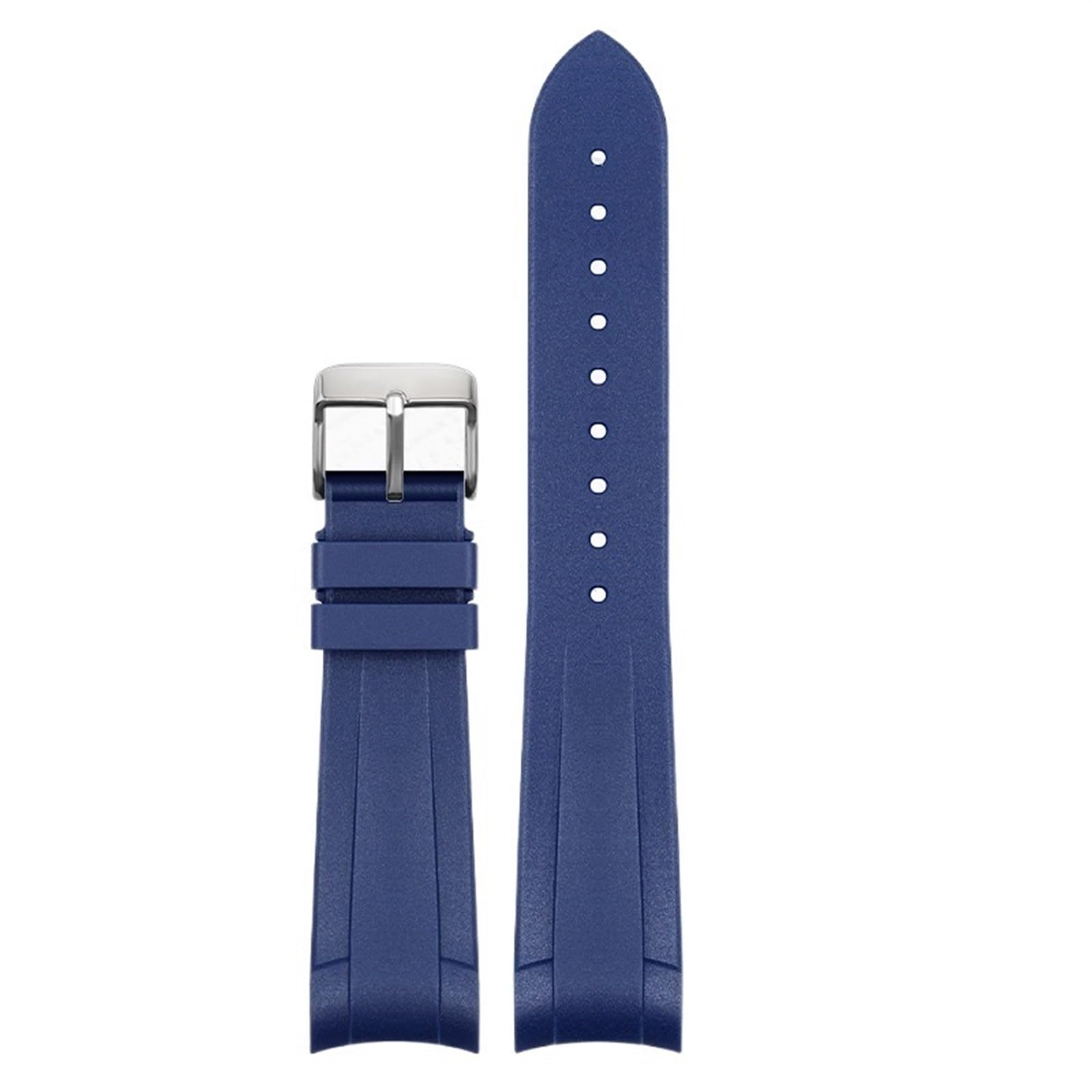 Gummi für Tudor Black Bay GMT Uhrenarmband, gebogenes Ende, Faltschließe, Blau, Rot, 22 mm Armband