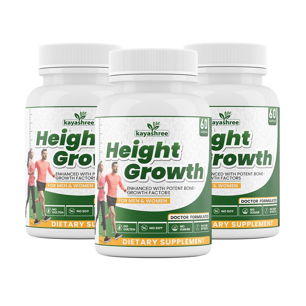 Kayashree Height Growth Capsule | Pack of 3 (180 Cap) | Height Increase For Men & Women | Height Growth Medicine for Boys and Girls | (B0CZF2LSY1) Amazon Price History, Amazon Price Tracker