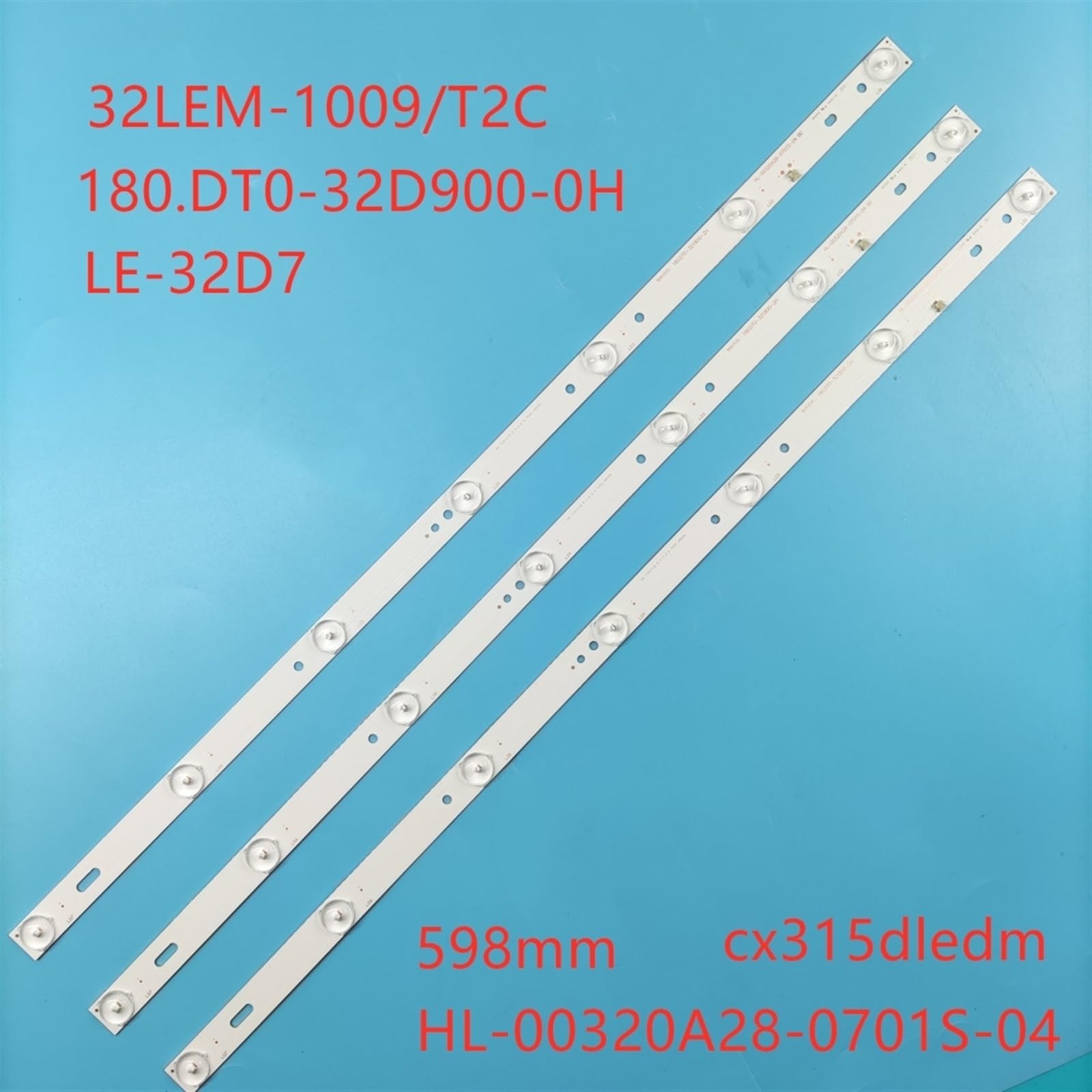 Strisce di retroilluminazione a LED della TV compatibili for Le Barre TV LED DOFFLER 32BH15-T2 32CH15-T2 HL-00320A28-0701S-04 Righelli for Bande B0 ZDCX32D07-ZC14FG-05