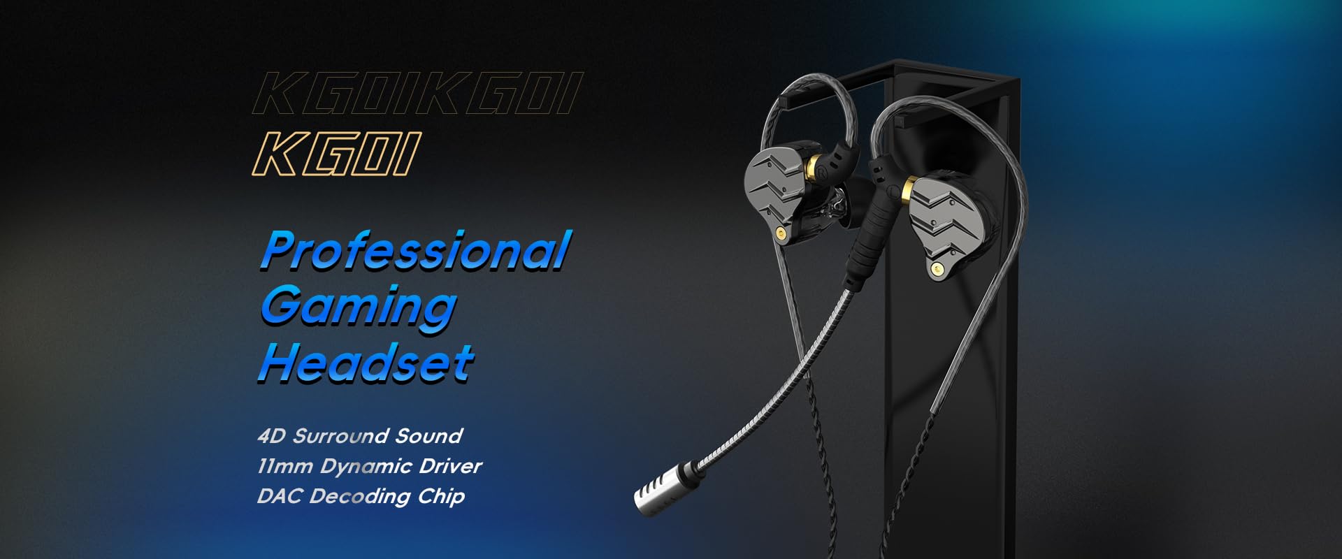 XOX KG01 Profesjonalne słuchawki douszne do gier, Battle Buds, odłączany mikrofon, dźwięk przestrzenny 4D, dynamiczny sterownik 11 mm do gier mobilnych, PlayStation, PC z 3,5 mm/typ C (typ C, czarne)