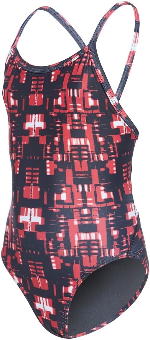 iSwim Thin Strap One Piece Swimsuit Youth Girls' Athletic Training Swimwear, UPF 50+, Quick Dry, Lined, Performance Fit