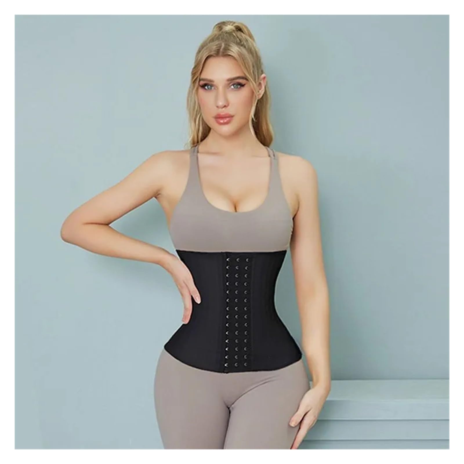 Cintura a Corsetto da Donna 30cm Latex Waist Trainer 25 Acciaio Osso Donne Fascette E Modellanti Corsetto Modellante Cinghia Body Shaper Guaine Dimagranti