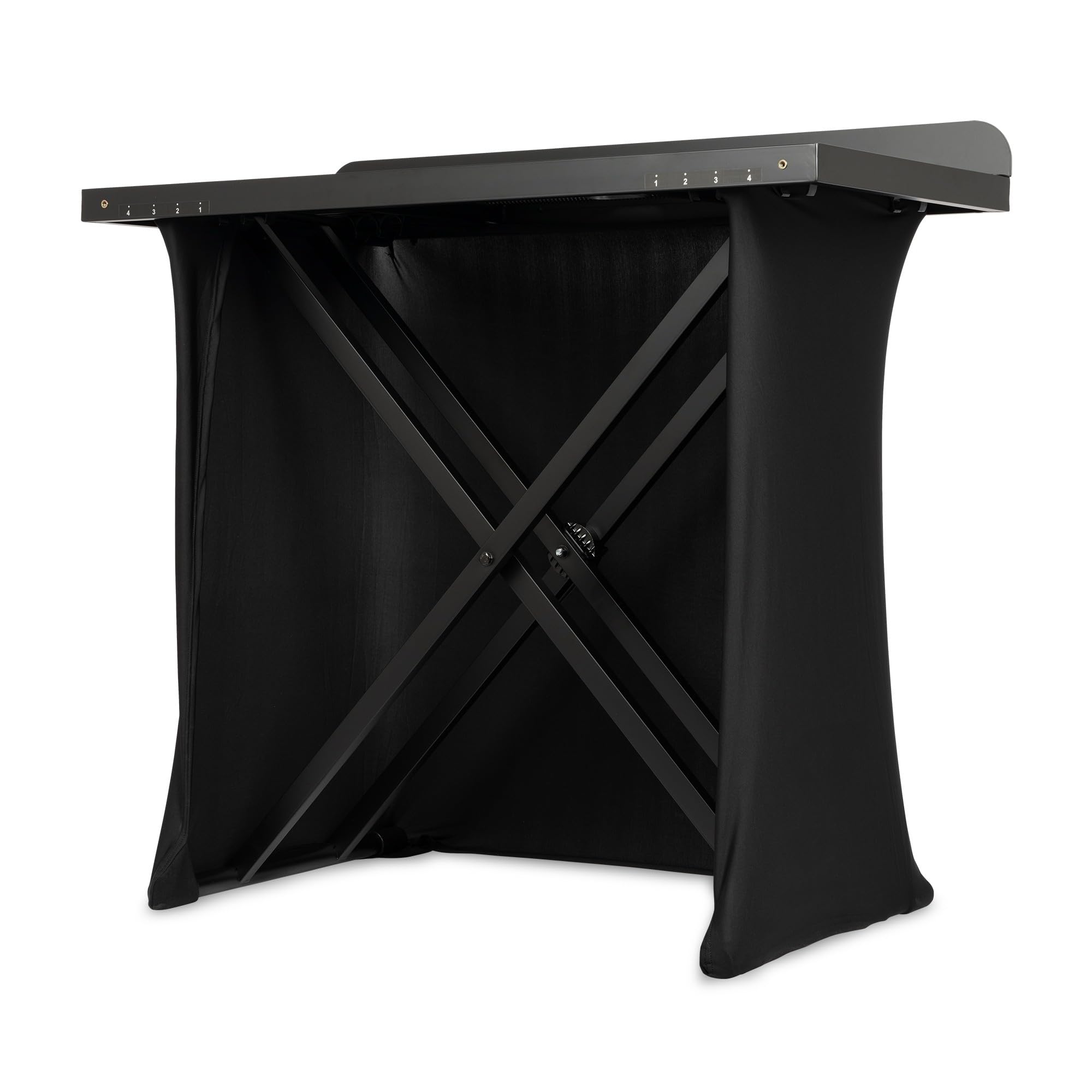 Vonyx DBE100 Table DJ Pliable 1m - Stand DJ Portable avec Housses Lycra et Housse de Transport - Support Mixage Mobile Stable pour Prestations et Événements