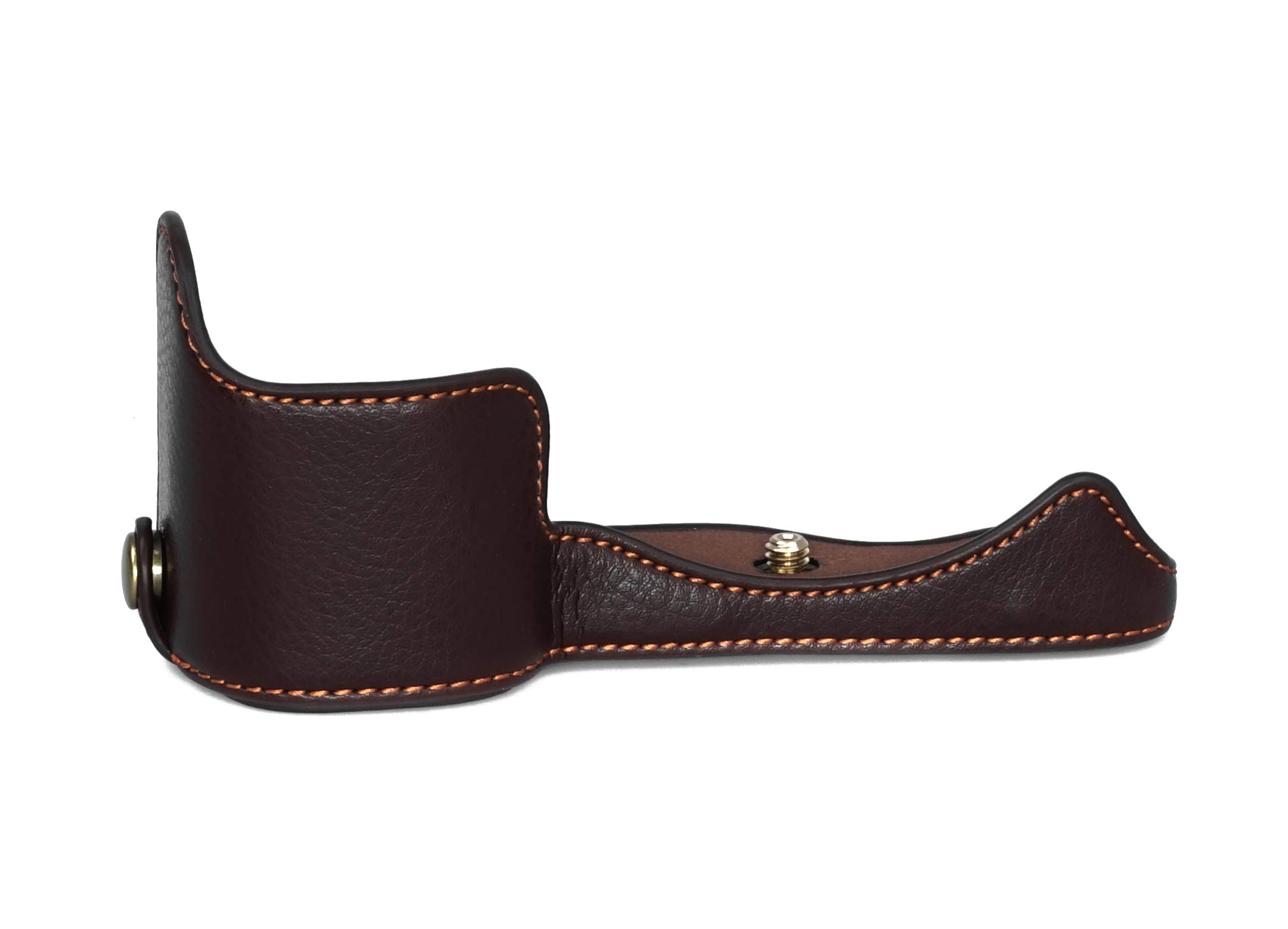 fittings4you Genuine Leather Half Case for Sony A7R CC1785c Camera Black, Black