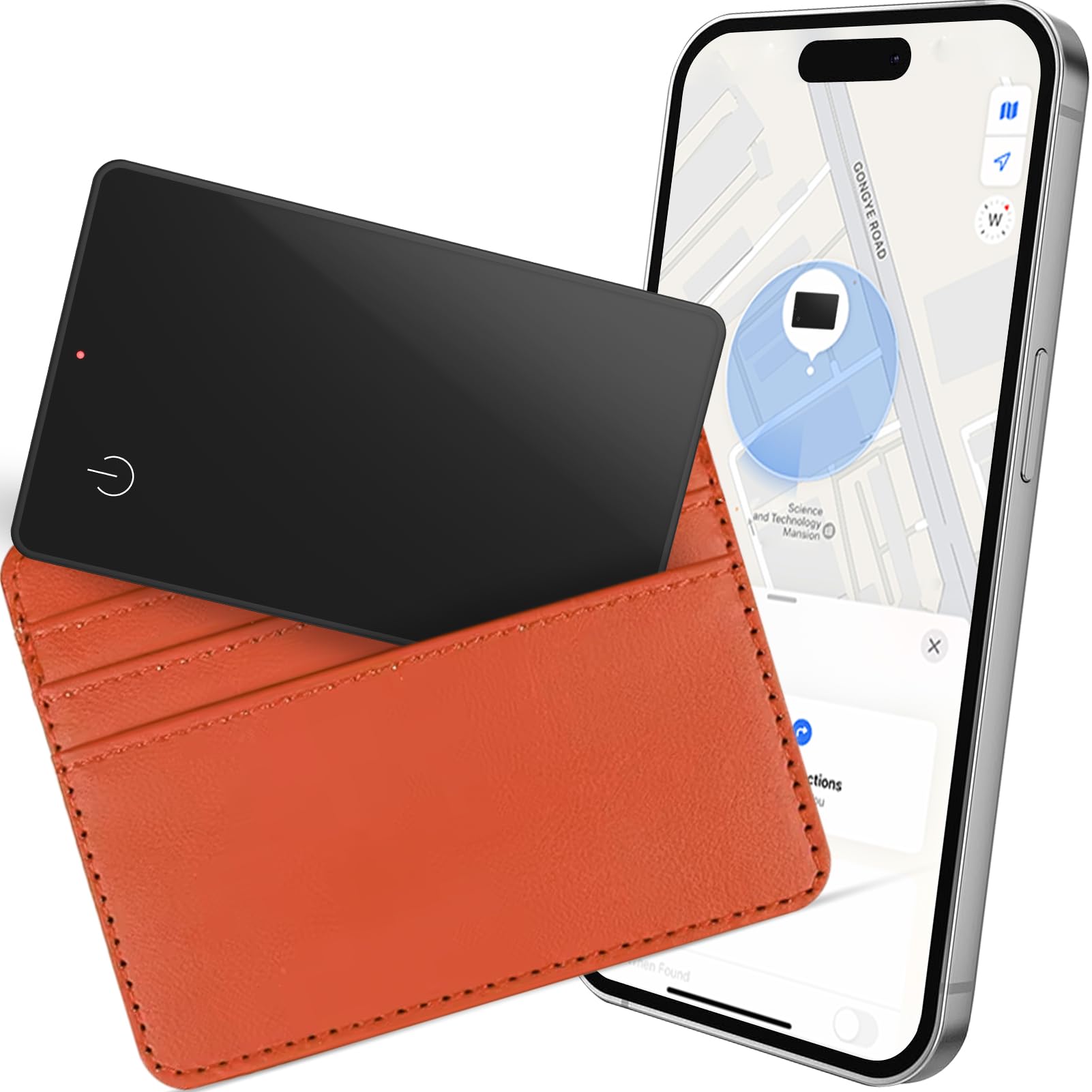 Wallet Tracker Card NFC Slim Item Finder Work with Apple Find My Smart Track Lost Mode Waterproof Item Locator for Bags Luggage Wallet